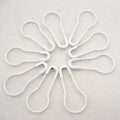 22mm White Pear Shape Safety Pin Good for Hanging Tags and DIY Craft