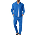 TDZ-JKTZ Long Sleeve Zipper Jacket Sport Fitness Set Luxury Gym Fitness Tracksuit Tow Pieces Sets Jogger Set Men