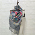 Wholesale New  Winter Cashew Printed Embroidery Scarf Thickened Warm Tassel Classic Ethnic Wind Pashmina Shawl