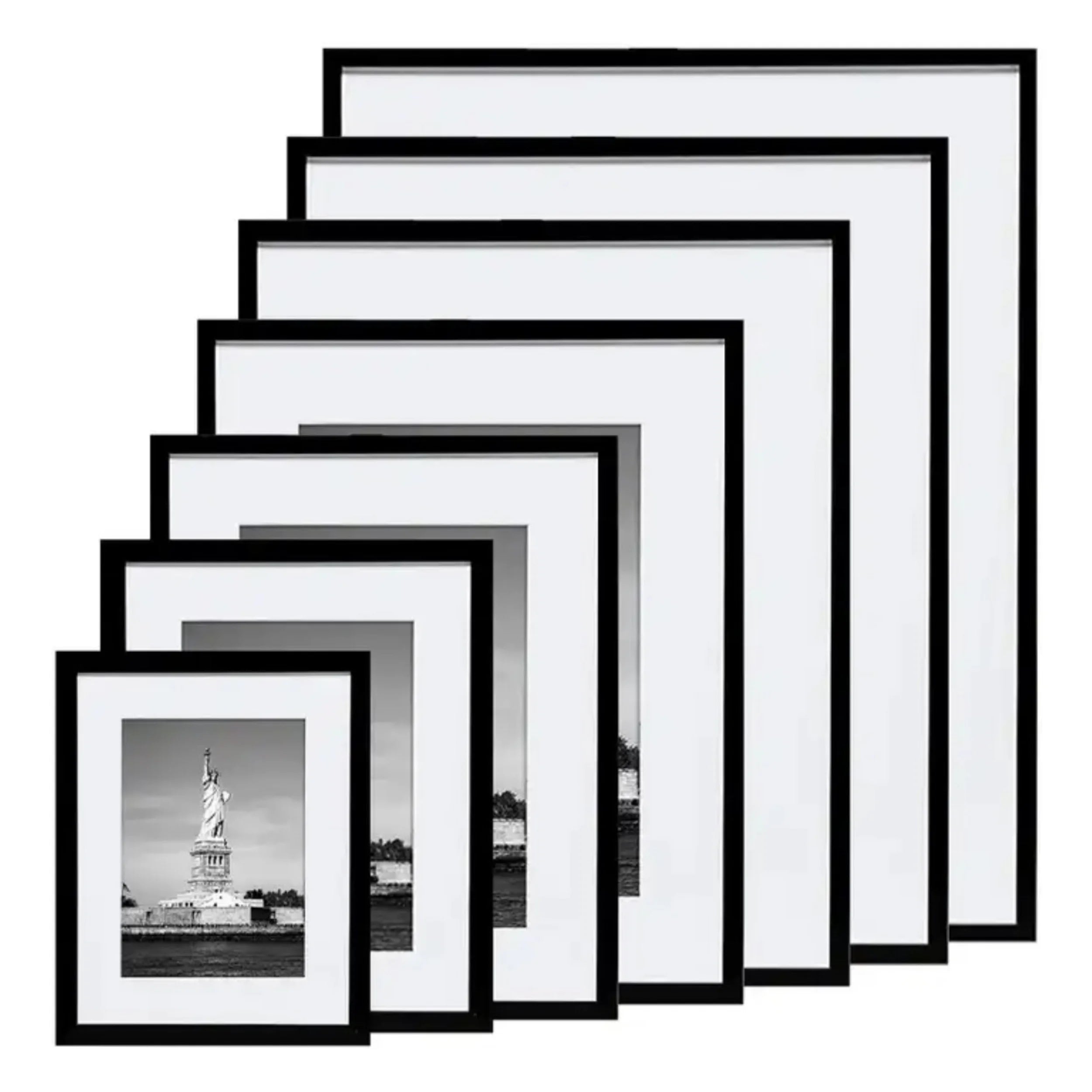 Modern Style A4 Size Black Wood Photo Frame Freestanding Wall Mountable for Home Use for Picture Certificates Wall Hanging Art