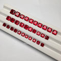Manufacturer Lab Grown Diamond GRC Certified Red Ruby Pigeon Blood Red Colored Top Quality Loose Asscher Cut Ruby Gemstone Stone