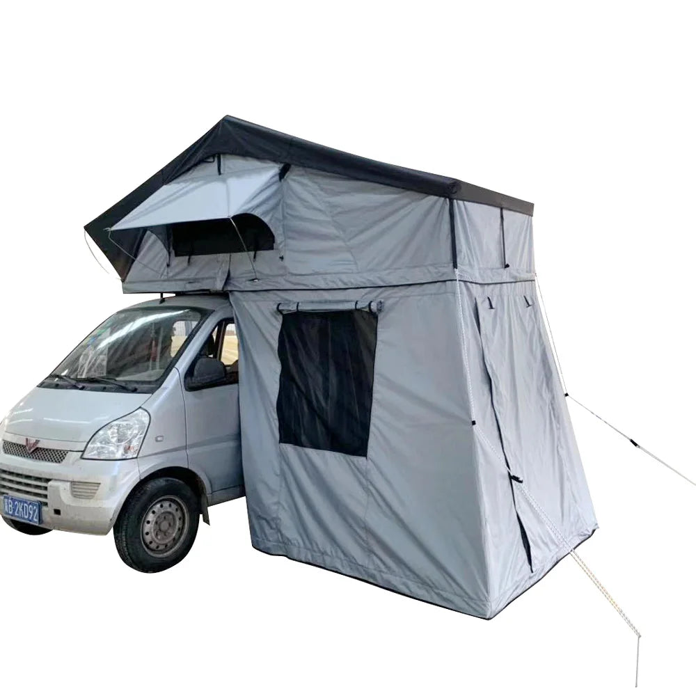 2023 Wholesale Travel Carro Telhado Da Barraca Soft Shell Roof Top Tent with Annex Room