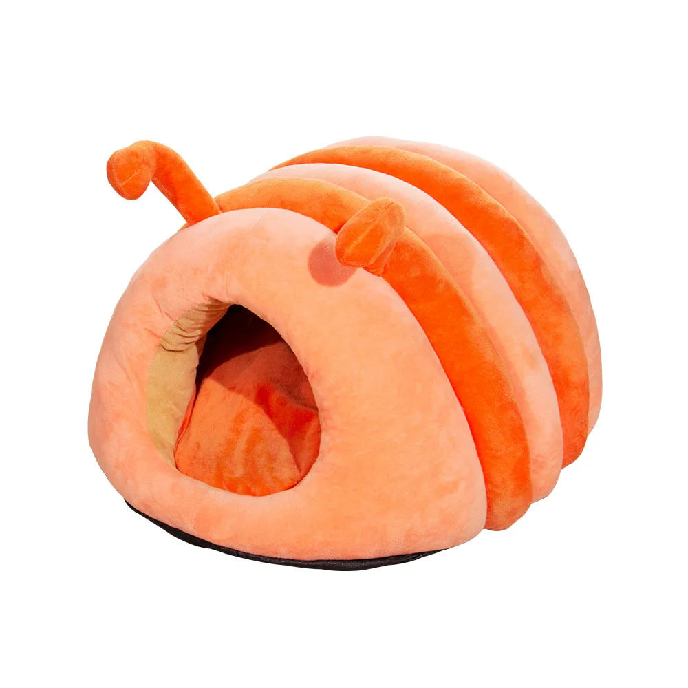 Winter Cute Cat Dog Bed Pet House Kennel Soft Nest Tent Pet Supplies Warm Pet Cave Semi-enclose Puppy Cat Bed