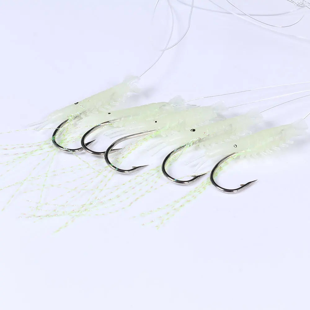 3CM 9G Wholesale Latest Design Simulation Shrimp Skin Hook  Fishing Soft Lures