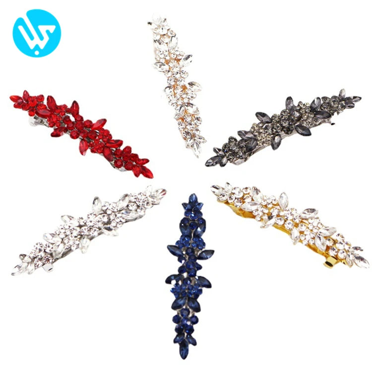 Handmade Princess Crystal Wedding Hair Clip Metal Custom Rhinestone Bridal Hair Accessories Hair Clip