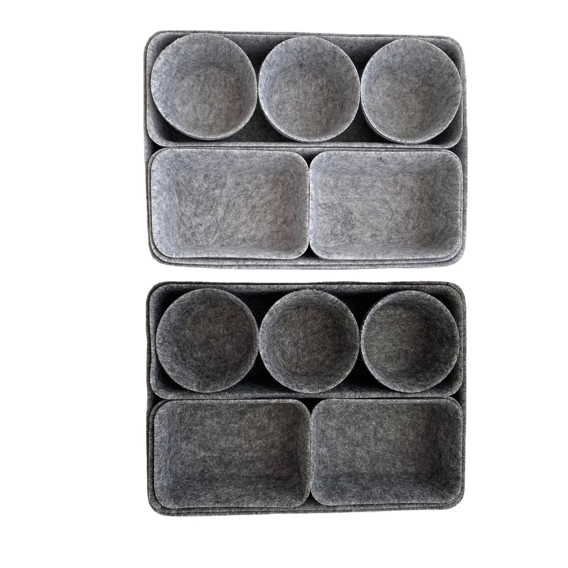 8 Pack Square Felt Drawers Desk Organizers and Storage Bins Use for Food-Gifts for Women