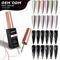 JTING Customize Superior Quality 12colors Metallic Metal Gel Liner Nail Art Collection Set Box OEM 12ML Bottles Private Brand