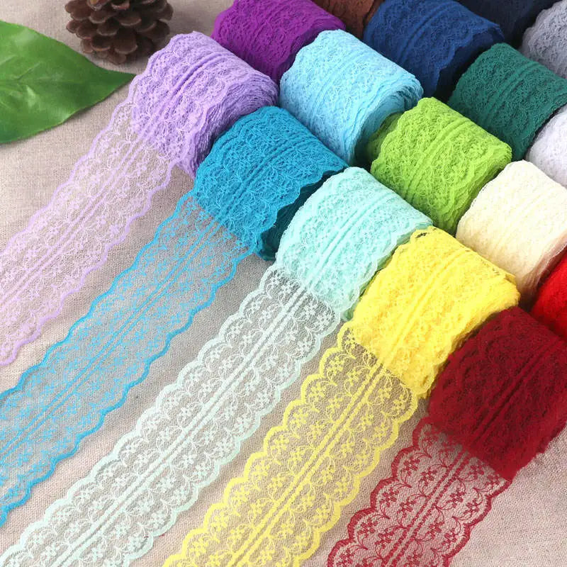 Wholesale 2.25cm White French FabWebbing Eco-Friendly 100% Polyester Handmade Lace Mesh for Shoes Bags Gift Yunfan Brand Model