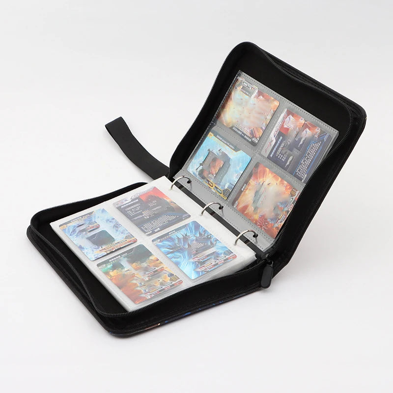 Custom Trading Card Binder 4 Pockets Card Binder Zipper Card Holder Album Photocard Sleeves