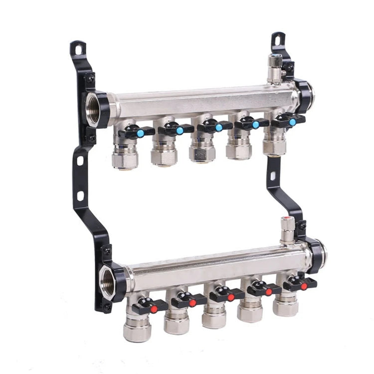 Wholesale Floor Heating Brass Forged Body Sand Polished or Nickel Plated PEX Pipe Brass Water Manifold