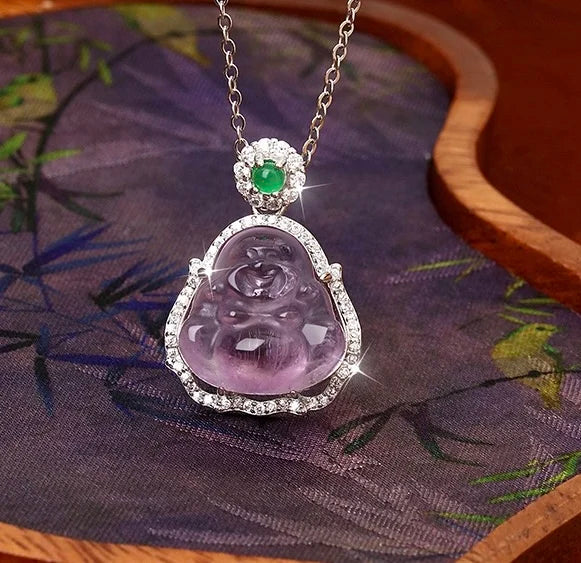 Amethyst Buddha Gong Necklace Enhance the Soul of the Elegant Crystal Crafts Exquisite Niche Everything
