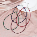 Dainty Small Faceted Red Blue Green Spinel Crystals Stone Necklace Tiny Beaded Synthetic Black Spinel Gemstone NECKLACES