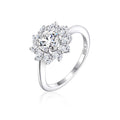 Hot Selling Fine 925 Sterling Silver Rings Bridal Diamond Zirconia Wedding Jewelry for Women