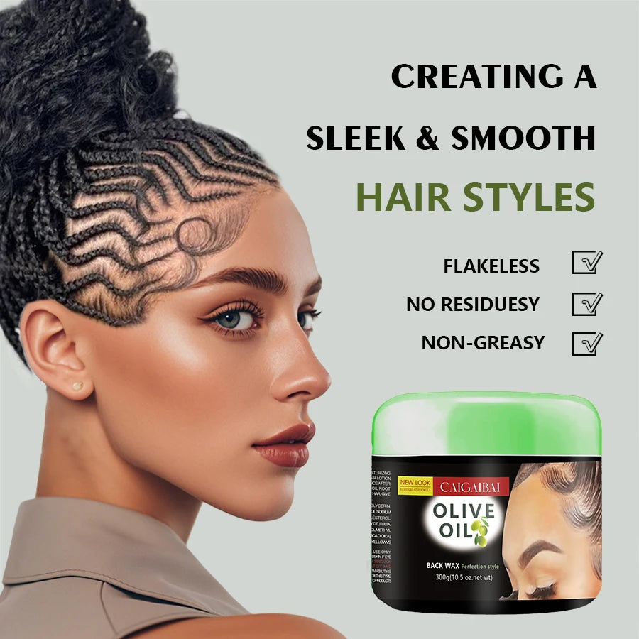 Waterproof Loc Braid Gel Hold Rice Water Olive Oil Nourishing Firm Strong Hold Lock Hair Wax Braiding Gel