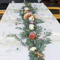 M616 Simulation Eucalyptus Salix Leaf Flower Vines Arrangement Wedding Hotel Table Arch Artificial Rose Vine Decor