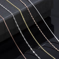 Simple Fashion Elegant 925 Sterling Silver Jewelry Snake Chain Necklace  for Women