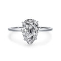 JZ1332 Custom Wholesale 925 Sterling Silver Engagement Wedding Ring Cubic Zirconia Pear Shaped Eternity Promise for Classic CNAS