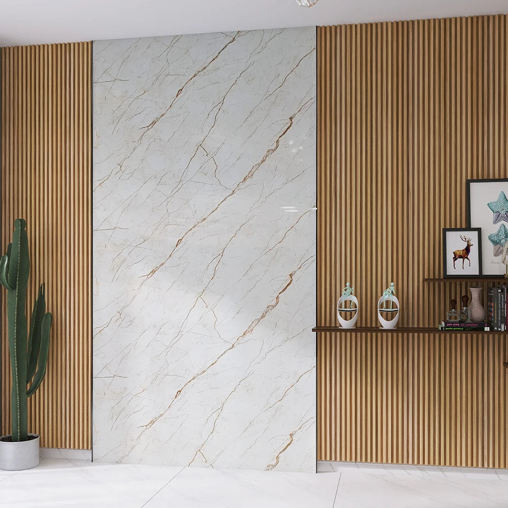 1200*2440*3MM Bright Decoration Background Wall Luxuriant UV Marbl Sheet for Indoor Pvc Glossy Flexible Wall Panels