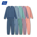 YLS Bulk High Quality Unisex Tracksuit Autumn Winter Fleece Midweight Breathable Plus Size Sweatshirt Stacked Sweatpants Sets