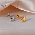 Fashion Women ASTM F136 Titanium Thread Bee Labret Tragus Piercings Earring Ear Helix