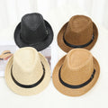 Customized Wide Brim Summer Straw Top Hat Men and Women British Jazz Outdoor Beach Wild Shade Straw Hat Large Brim Straw Hat