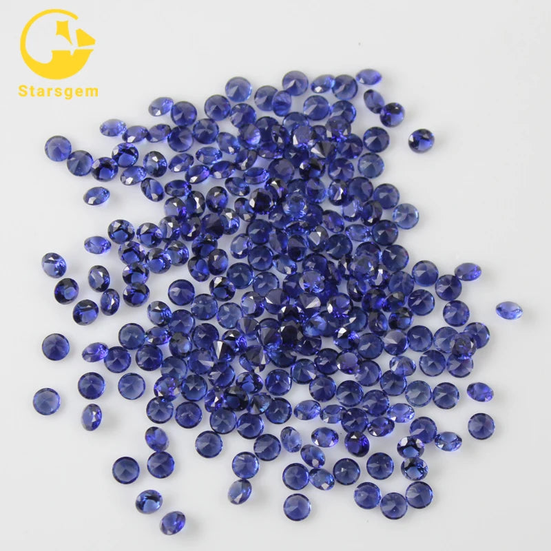 Starsgem Wholesale Cheap Corundum Dark Stone Loose Lab Created Russia Synthetic Sapphire 2mm Blue Small Loose Sapphires MegaBDM