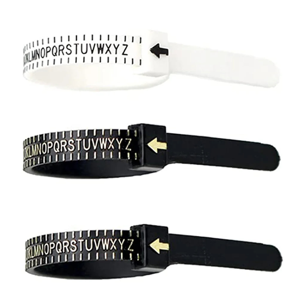 Proper Price Quality Guaranteed Plastic Ring Sizer Finger Gauge Black White for US/UK/EU/JP Jewelry Measuring Tool & Equipment