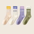 Women's Custom Logo Anti-Skid Athletic Pilates Socks Non-Slip Gym Workout Barefoot Yoga Ballet Knitted Technique With Grips Cuff