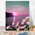 DIY Gift Oil Painted by Number Kits Beauty Flower Painting  for Modern Wall Art Decors Paint 16*20"for Kids Adults Beginner