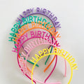 Popular Colorful Happy Birthday Headbands for Birthday Crown Hair Headdress Party Supplies