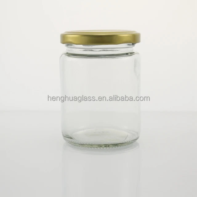 240ml Wide Mouth Canning Glass Food Storage Jar Round  Jam Glass Seal Jar 8oz Honey Pickles Mayonnaise Container Jars with Lid