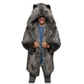 Snow Wear Winter Hooded Thick Warm Jackets Man Luxury Fluffy Black Faux Fur Coat