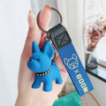 Custom Leather Car Key Ring Cute Doll Key Tag PVC Animal Dog Keychain