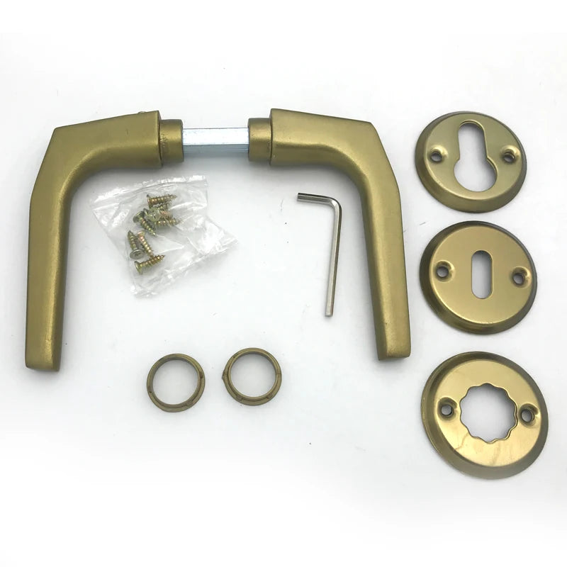 Israel Security Aluminum Door Handle Vintage Gold Color Door Lever Handle Aluminum Door Handle