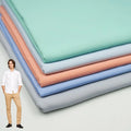 Soft Dobby Herringbone Slub Woven Jacquard Fabric Breathable Polyester Cotton Yarn Dyed for Shirt Dress & Hospital Use