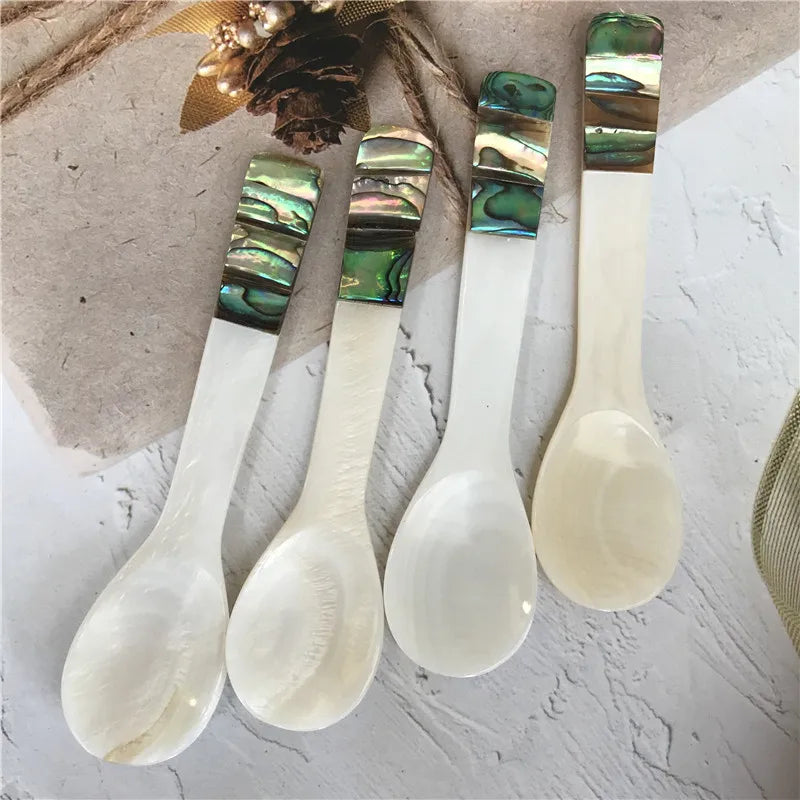 HZ Black Royal Color Mother of Pearl Spoon Caviar SpoonRoyal Spoon Size 9cm