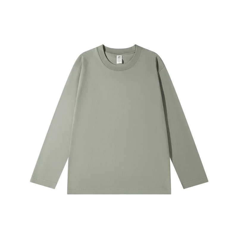 100% Cotton Man Long Sleeve Oem logo Round Neck Blank Plain t Shirts