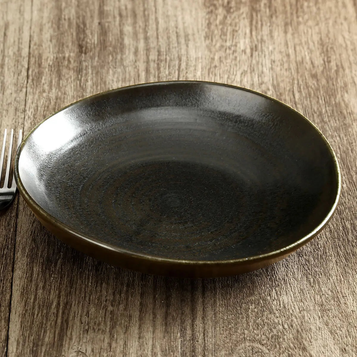 Factory Direct Wholesale Irregular Porcelain Hotel Salad and Fruit Dinner Platematte Ceramic Black Dishes Plates for Restaurant