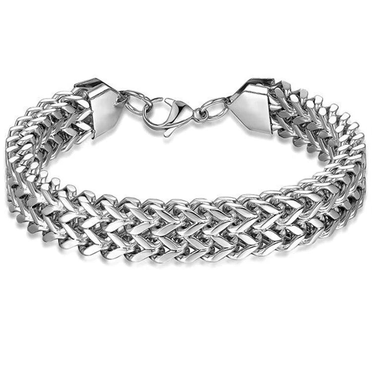 Wholesale New Titanium Steel Trendy Men Hip-Hop Simple Korean Personalized Fashion Thick Chain Bracelet
