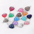 Heart Shape Charms Heart Pendants Stainless Steel Heart Charms Glitter Mini Charms for Jewelry Making