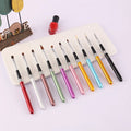Portable Nylon Nail Brushes Set for Acrylic Japanese Nail Art Thread Sculpted Nail Art Brush