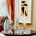 Single Head Crystal Candlestick European Romantic Wedding Candle Holder for Wedding Dinner Table Decorative Pieces