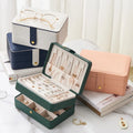 2025 Modern Design Jewelry Storage Box Multifunctional Necklace Ring Earrings Organizer for Girls