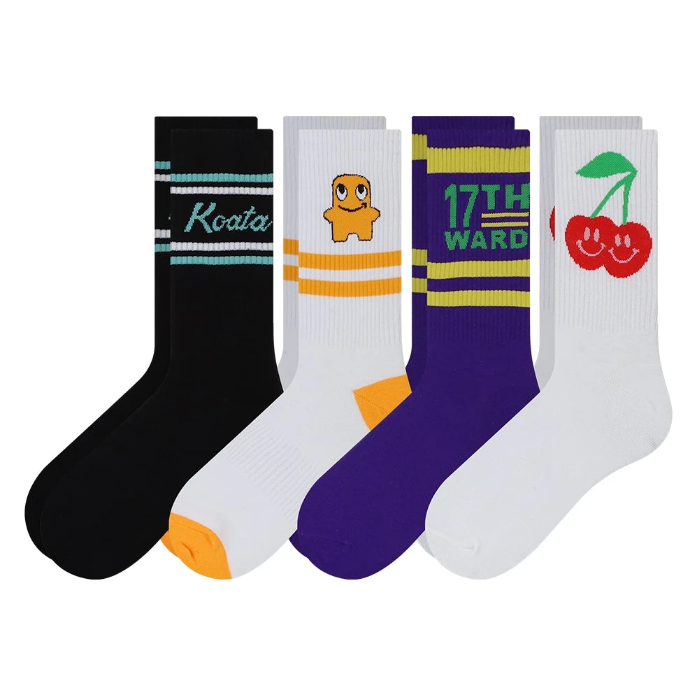 Customized Comfortable Cotton Sock Custom Knit Letter Logo Casual Sock Custom Crew Sock for Men