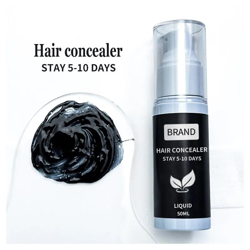 Custom Thickener Volumizer Fuller Look Scalp Concealer Instantly Create Henna-Based Black Liquid Hair Concealer Plastic Vacuum