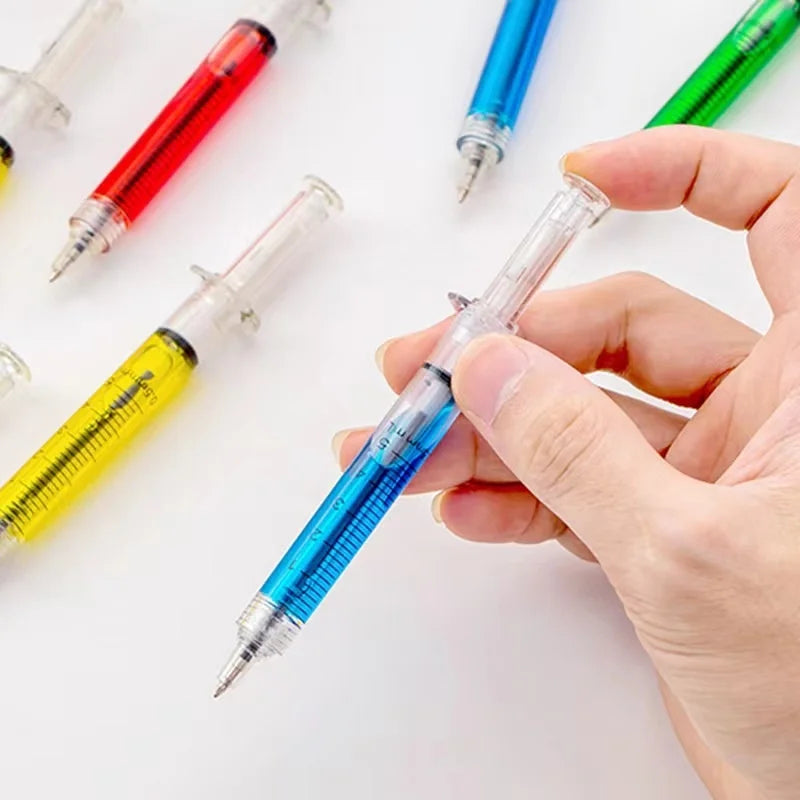 Wholesale Plastic 1.0mm Creative Animal-Shaped Logo Ballpoint Syringe Pen Sports Style Student Gift for Prank Toy Gs YC-1235