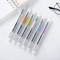 Cute Transparent Splicing Pen Holder Neutral Pen Creative Pulling Student Black Carbon Signature Gel Pen 0.5mm