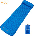 Woqi Camping Sleeping Pad Inflatable Sleeping Mat With Pillow in Stock Built-in Pump Sleeping Pad