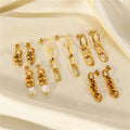 SP 2022 Wholesale Mixed Stainless Steel Jewelry Earring Long Cuban Chain Earrings for Women
