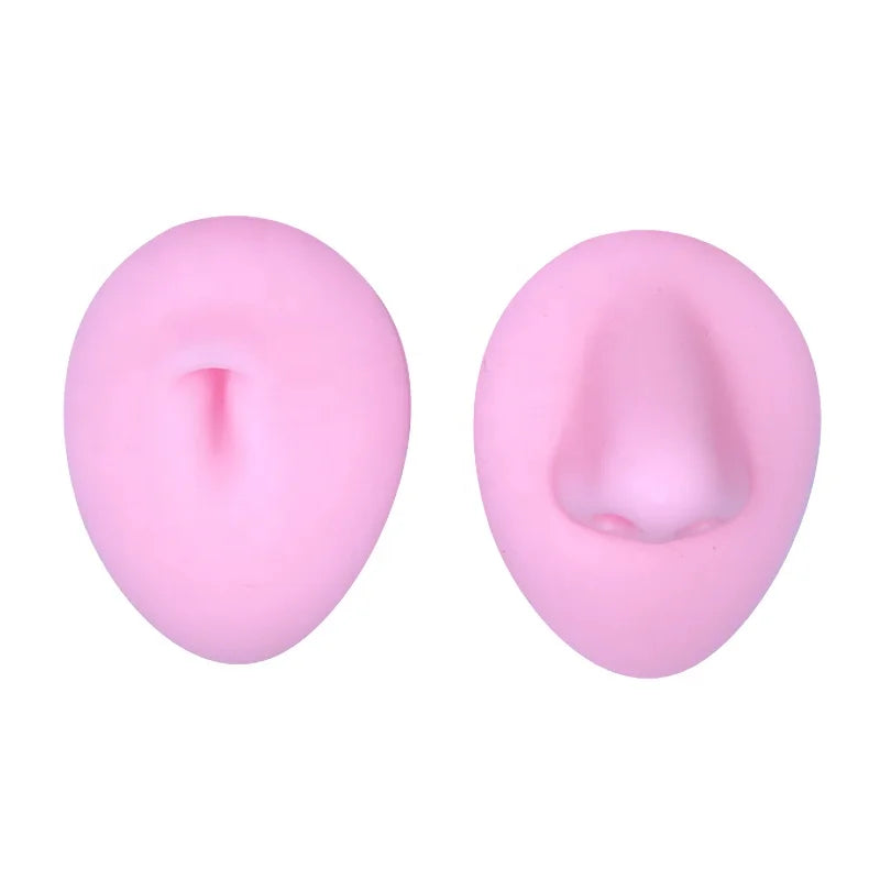 Gaby pink Color Display  Model Soft Silicone Faux Real Artificial Piercing Model Wholesale Body  Jewelry